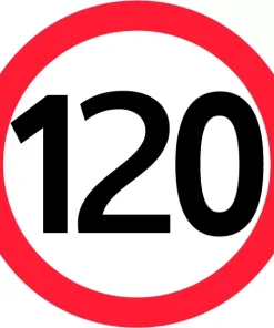 Autocollant Limitation de vitesse 120 Km/h