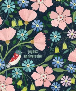Carte d’art Bee Brown « Floral & Heart”