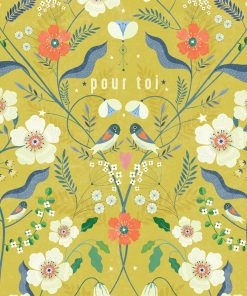 Carte d’art Bee Brown « Folk bird »