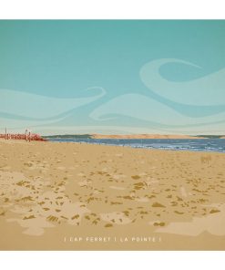 Carte d&rsquo;art Fish Art Work « La pointe du Cap Ferret »
