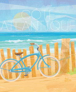 Carte d&rsquo;art Fish Art Work « Côte Atlantique »