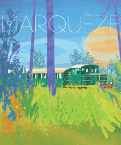 Carte d&rsquo;art Fish Art Work « Marquèze train »