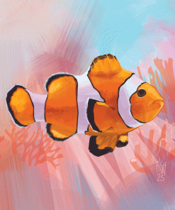 Carte d&rsquo;art Fish Art Work « Poisson clown »