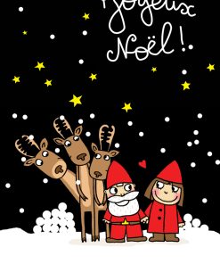 Grande Carte double noël Cécile Drevon « Famille Noël »