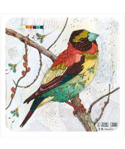 Carte d’art Manuela Dupont « Le grosbec errant »