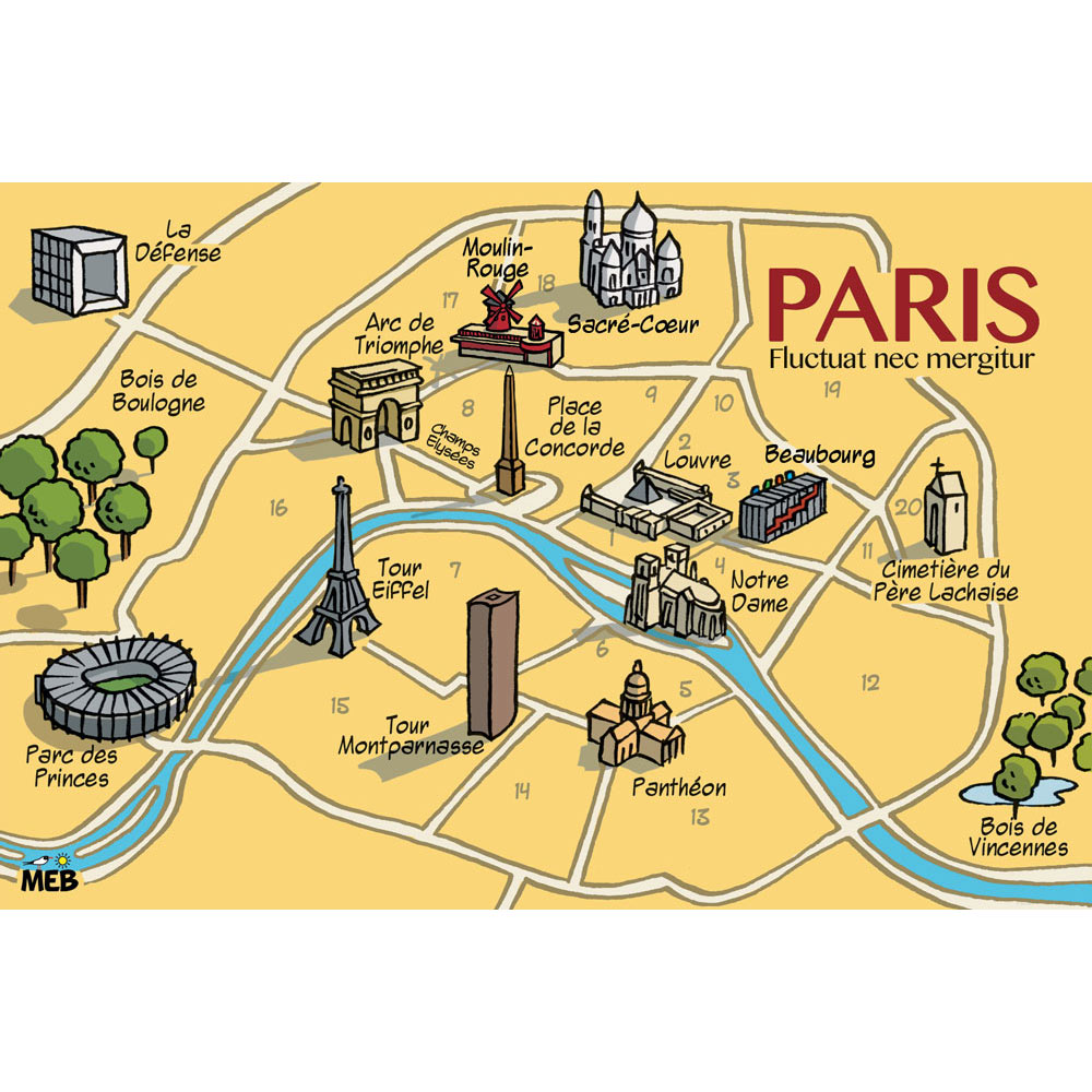 Magnet MEB Matyo Emmel Bast « Plan de Paris »