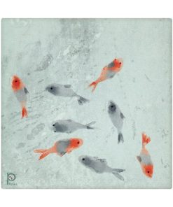 Carte d&rsquo;art Pépins « Poissons rouges dans la rivière »