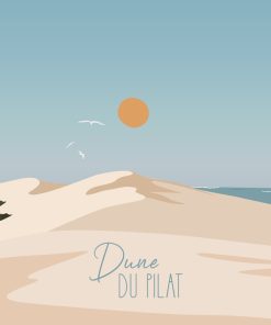 Carte d&rsquo;art Somewhere in a Poster « Dune du Pilat »
