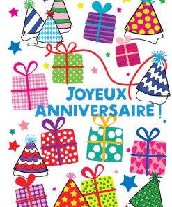 Grande Carte anniversaire Cécile Drevon « Joyeux anniversaire paquets »